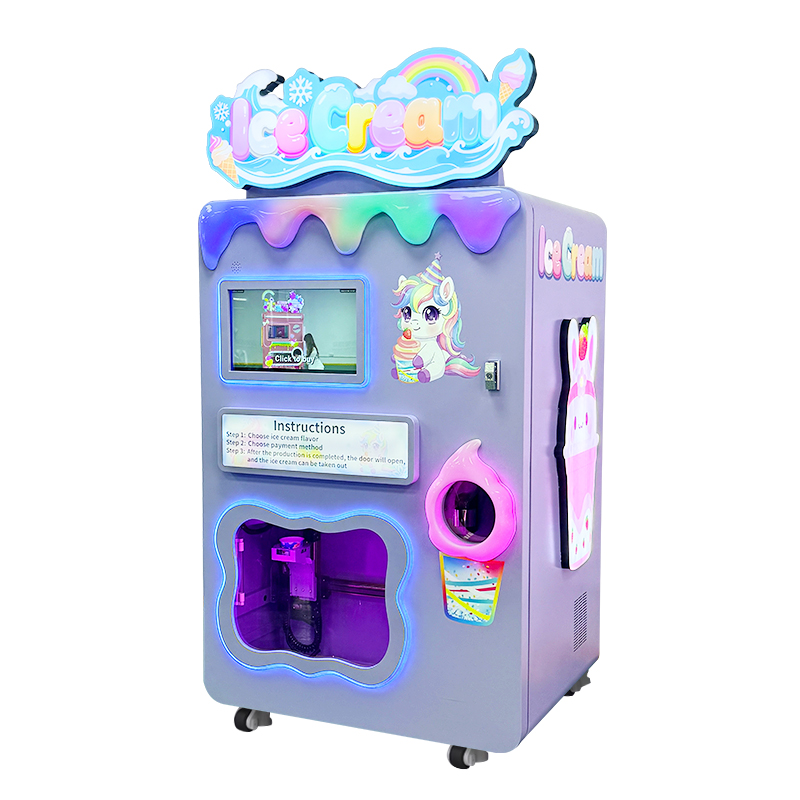 Ice cream and snowflake ice vending machine